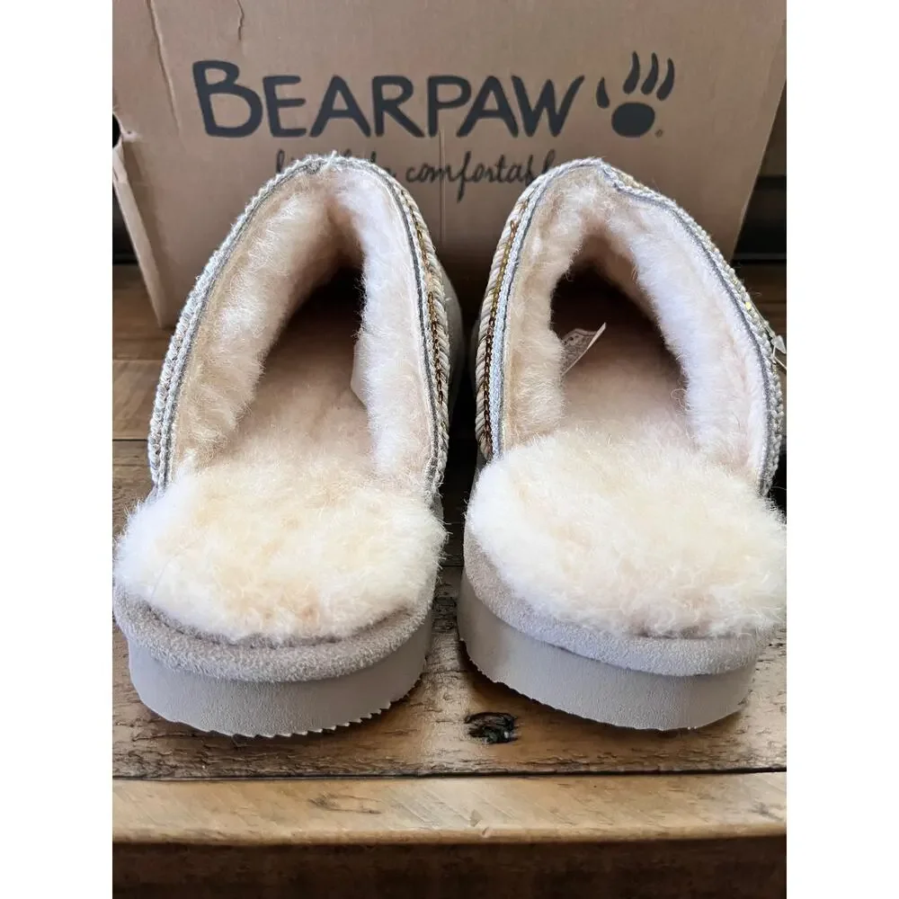BEARPAW Tanya Suede Embellished Slipper Mule Women's Sz 8 NEW - Picture 5 of 9